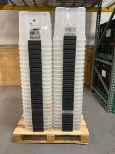 lot 4 image: STERLITE Lot of 46- 70 Qt. Storage Boxes