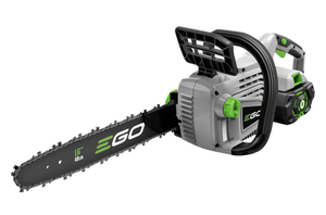 lot 8 image: EGO 16 in. 56-Volt Lithium-Ion Cordless Electric Chainsaw, 5.0 Ah Battery and Charger Included