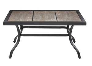 lot 20 image: HAMPTON BAY Crestridge Steel Outdoor Patio Coffee Table with Tile Top
