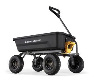 lot 35 image: GORILLA CARTS 4 cu. ft. Poly Garden Dump Cart