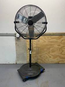 lot 56 image: COMMERCIAL ELECTRIC Adjustable-Height 30 in. Easy-Assembly Pedestal Fan