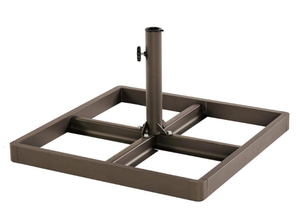 lot 77 image: HAMPTON BAY Lot of 2 Steel Outdoor Patio Umbrella Base in Brown