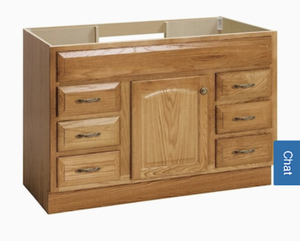 lot 82 image: PROJECT SOURCE 48 in. Golden Bathroom Vanity Cabinet