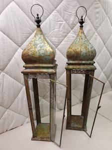 Pair of Decorative Candle HoldersLanterns