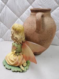Outdoor Clay Pot with Fairy