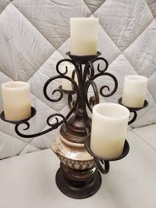 Decorative MetalGlass Candle Holder