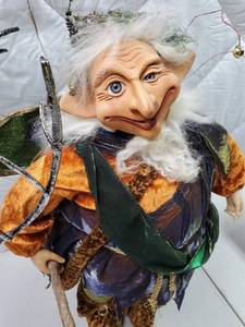 Elf with Metal Tree Decoration