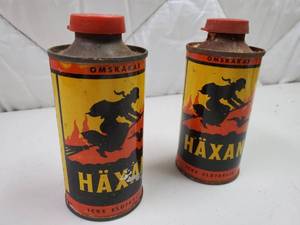 (2) Hxan Halloween Witch Collectible Tin Cans