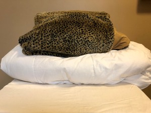 Ralph Lauren Down Comforter and Faux Fur Duvet Cover