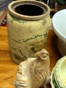 Home Decor Items- Planters and Carved Eagle