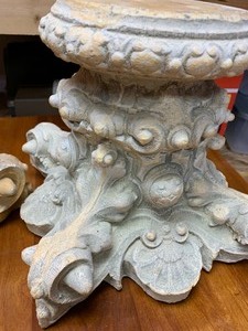 Two decorative pedestals