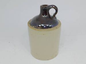 lot 4 image: Vintage Stoneware Crock Whiskey Jug