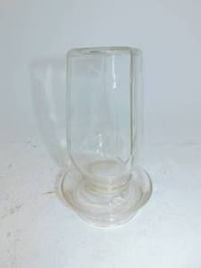 lot 95 image: Vintage Glass Baby Chick Waterer