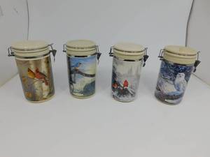 lot 113 image: 4 Vintage Ceramic Jar  Canisters
