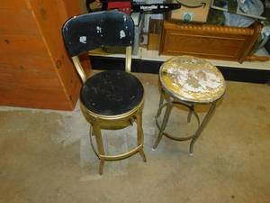 lot 122 image: Vintage Chair and Stool
