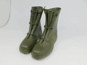 lot 142 image: Vintage Usgi Lfi Green Waterproof Rubber Boots