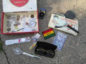 lot 12 image: Lot of Vintage Jewelry, Coins, Magn...