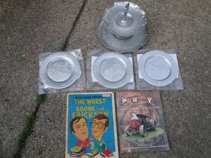 lot 28 image: Vintage Tray & Collector Plates & B...