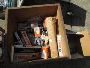 lot 35 image: Wood Box of Electrical Components &...