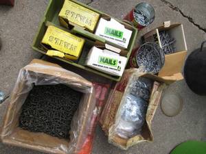 lot 40 image: Box of Nails & Other Hardware See ...