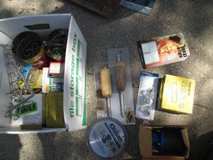 lot 66 image: Box of Tools & Hardware See Photos...