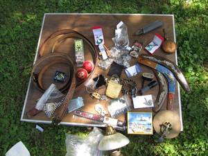 lot 70 image: Folding Metal Table With Large Lot ...