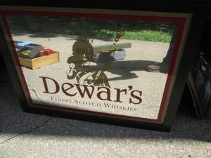 lot 90 image: Dewars Whiskey Mirror...
