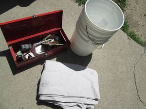 lot 99 image: Toolbox With Assorted Tools, Canvas...