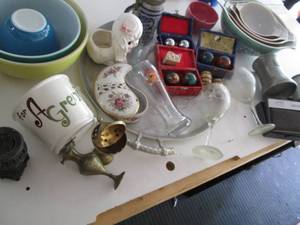 lot 127 image: Misc Vintage Items In (2) Wood Boxe...