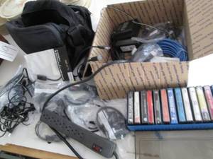 lot 135 image: Random Lot of Cables, Cassette Tape...