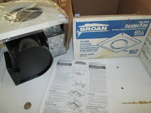 lot 147 image: Broan One Bulb HeaterFan Model# 16...
