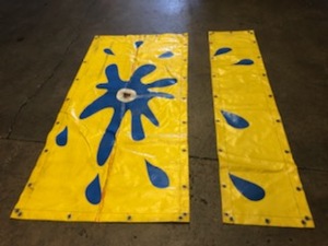 lot 29 image: Dunk Tank Splash Backdrop Large & Small ForTowable Party-Rental Dunk Tank