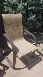 lot 51 image: Patio Chair Set with Side Table