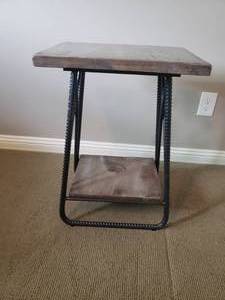 lot 24 image: International Furniture Direct Wrought Iron Industrial Side Table