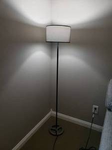 lot 45 image: Pedestal Stick Floor Lamp with Stomp Switch