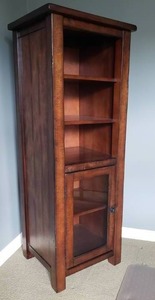 lot 26 image: Pottery Barn Contemporary Rustic Display Shelving Unit