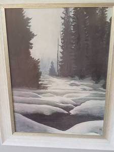 lot 94 image: Northern Country Creek Winter Print