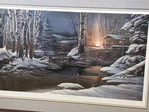 lot 60 image: Terry Redlin Print  Sharing the Solitude 13432400