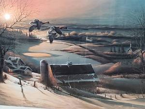 lot 61 image: Terry Redlin Print  Delayed Departure 9761500