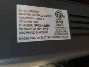 lot 100 image: SAI Room Heater