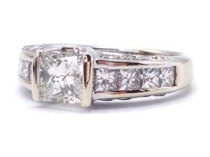 lot 2 image: Stunning 2.38 Carat High Grade Diamond Estate Ring in 18k Gold $10, 500 Appraisal (Included)