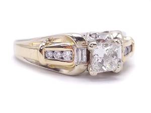 lot 4 image: Gorgeous High Grade 1.02 Carat Diamond Estate Ring in 14k Yellow Gold $9,250