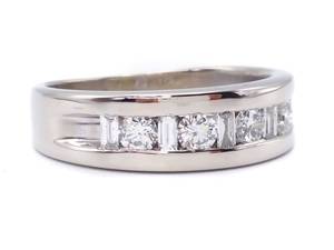 lot 10 image: Classy Gentlemens 1 Carat Diamond Band in High-Polished 14k White Gold $6799
