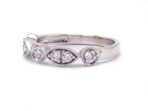 lot 17 image: H J Namdar Signed Designer Diamond Estate Ring in 18k White Gold $2875