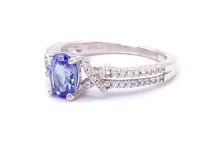 lot 19 image: Lovely Tanzanite and Diamond Estate Ring