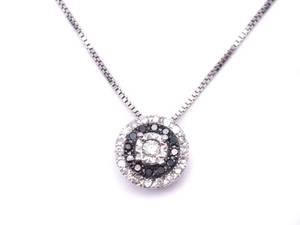 lot 33 image: Natural Black and White Diamond Estate Necklace