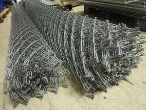 CHAIN LINK FENCING, 8 TALL, WITH POSTS AND ATTACHMENTS