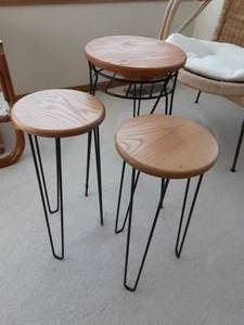 lot 3 image: 3-Side Tables (11x22 & 9x18)