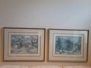 lot 48 image: Pair Of Framed Prints-Garnet Hazard 31x25