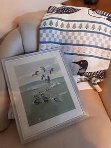 lot 54 image: Duck Print & Loon Throw